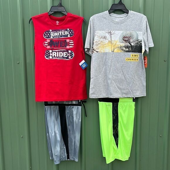 Boys T-Shirts & Shorts 4-Piece Bundle Size 18 - Picture 1 of 7